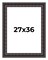 3.5" Wide Ornate Black Picture Frame - UV Acrylic, Foam Board Backing, Hanging Hardware